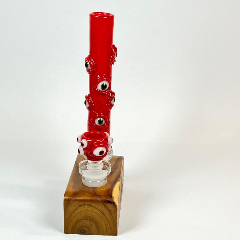 Leviathan Glass Red Mouthpiece and 4-Hole Slide Set – 18mm