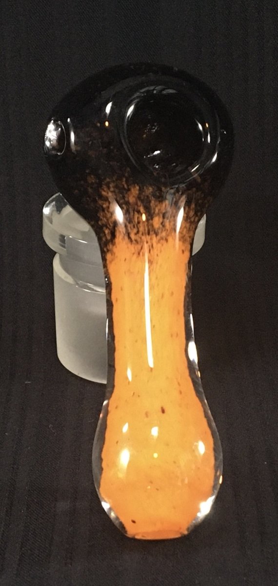 Orange to Black Frit Hand Pipe - SGS - Oregon Glass