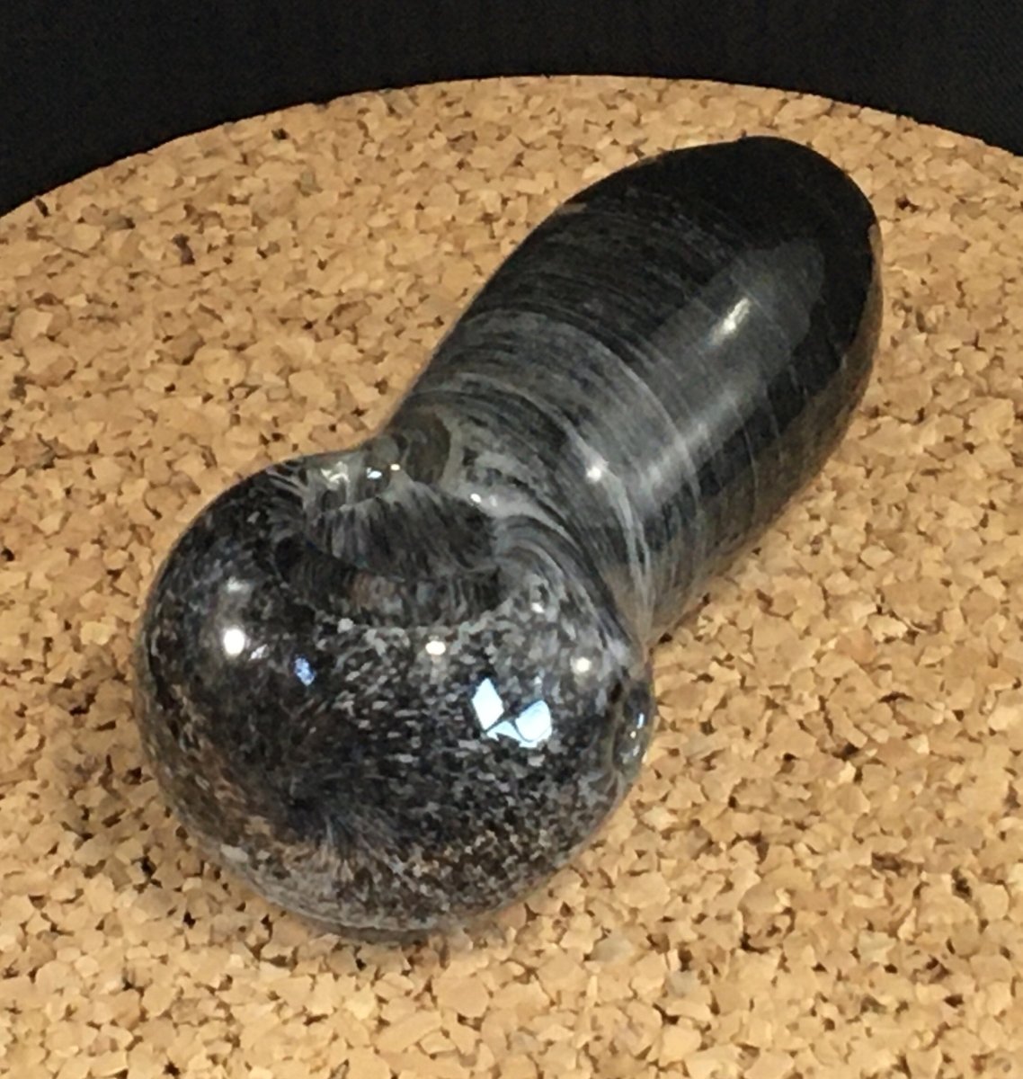 Spiral Spoon Pipe with Gray Frit - SGS - The Breakfast Bowl