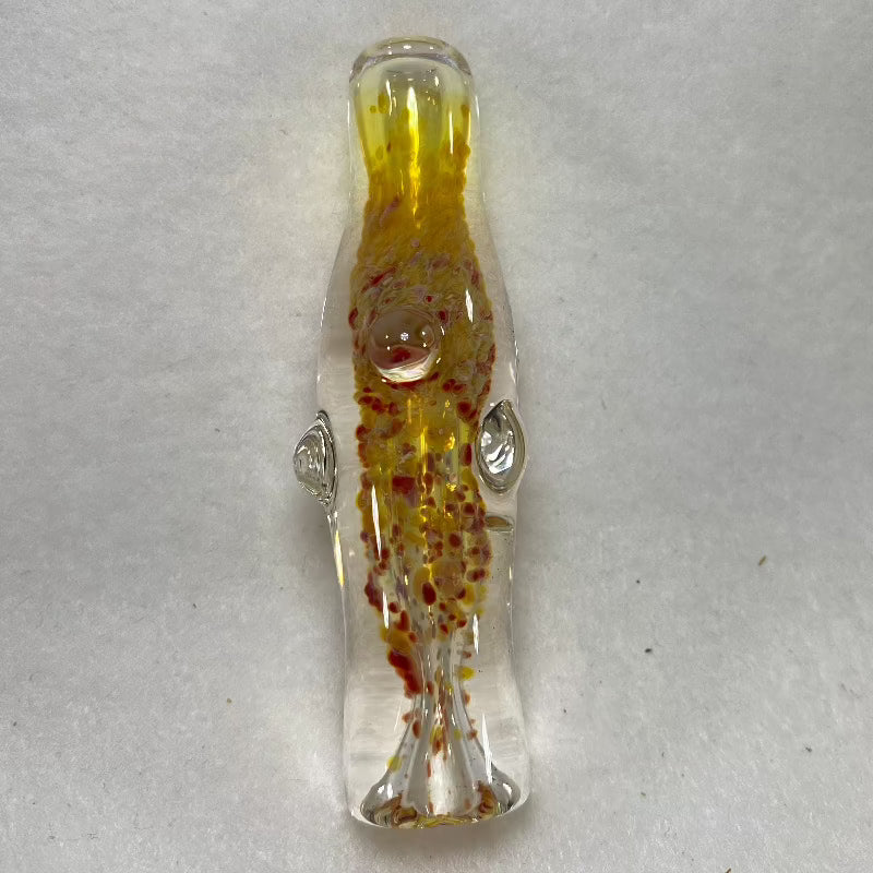 Red and Amber Frit Chillum