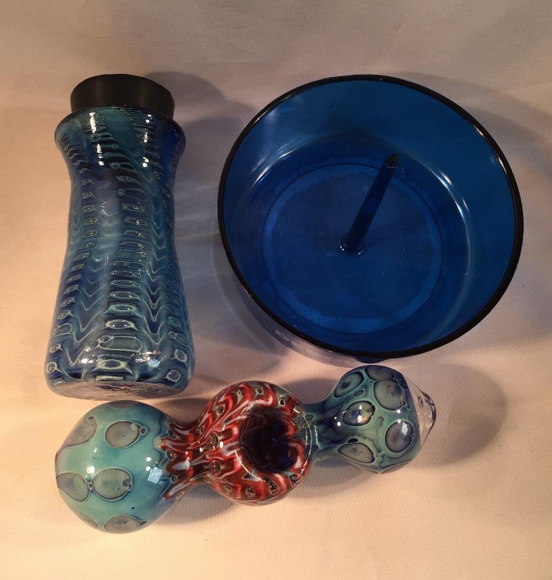 Bubble Trap Art Glass Canister and Steamroller Gift Pack - SGS - The Breakfast Bowl