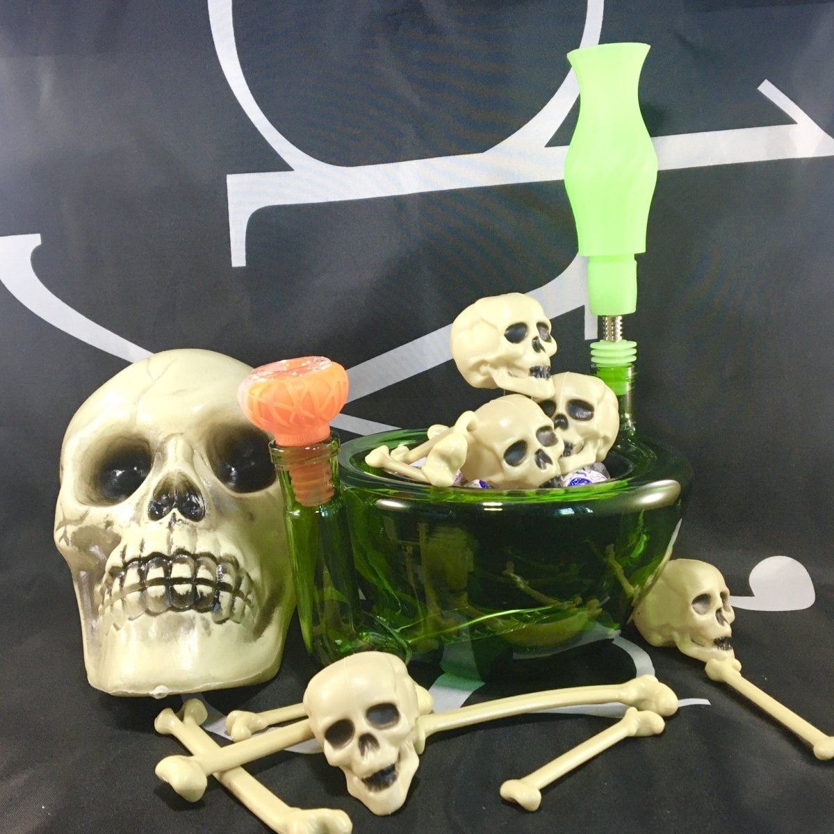 Cereal Bowl Pipe Halloween Special in Green - SGS - Cereal Bowl Pipe