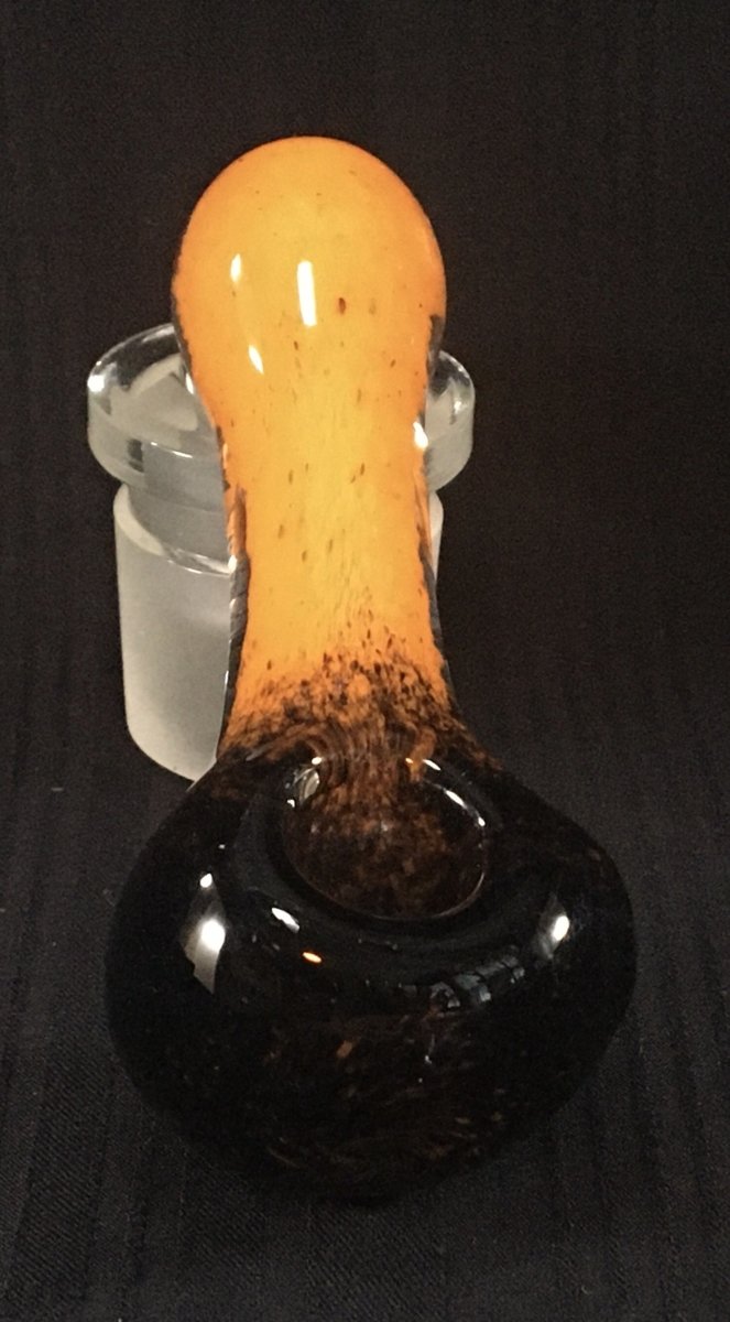 Orange to Black Frit Hand Pipe - SGS - Oregon Glass