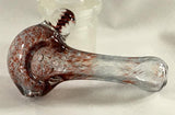 Red Fritted Hand Pipe with Red Swirl Marble - SGS - Antonio Casale