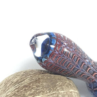 Red, White and Blue Web Hand Pipe - SGS - The Breakfast Bowl