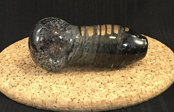Spiral Spoon Pipe with Gray Frit - SGS - The Breakfast Bowl