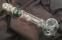 XXL Spoon Pipe - Clear with Teal Accents - SGS - Curated by Smoker's Gift Shop