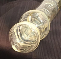 XXL Spoon Pipe - Fumed w White Spiral and Cobalt Marbles - SGS - Curated by Smoker's Gift Shop