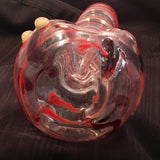 XXL Spoon Pipe - Swirled in Red with Opaque Marbles - SGS - Curated by Smoker's Gift Shop