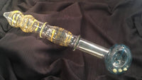 XXL Spoon Pipe - Yellow to Teal Spiral - SGS - Curated by Smoker's Gift Shop